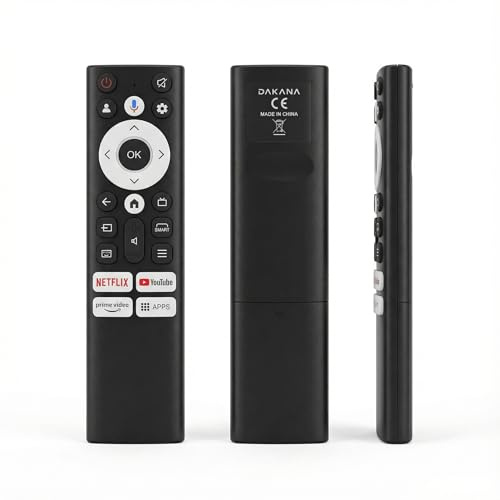 Dakana Fernbedienung für Peaq & OK. Android Smart TV – Geeignet für PTV 5024T PTV 55GU-5024C PTV 43GQU-5024T OTV 43AU-5023C OTV 5023C – Infrarot Ersatz (Netflix YouTube Prime Tasten