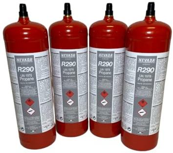 Tecno Cold | Gas Refrigerante R290 Propano in Bombola da 1Kg – Refrigerante Naturale per Climatizzatori e Frigoriferi – Alta Purezza – Bombola per Ricarica Impianti HVAC
