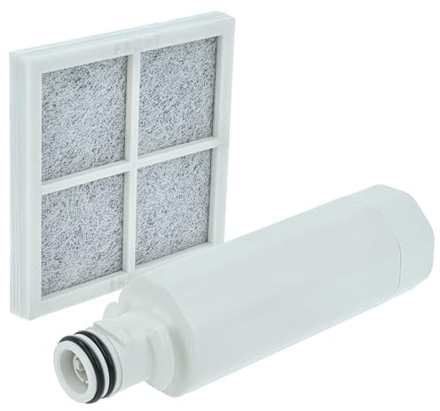 vhbw 1x Luftfilter, 1x Wasserfilter Ersatz für LG LT1000PCS, LT1000PC, AS-FF210, LT1000P, LT120F, MDJ64844601 für Kühlschrank