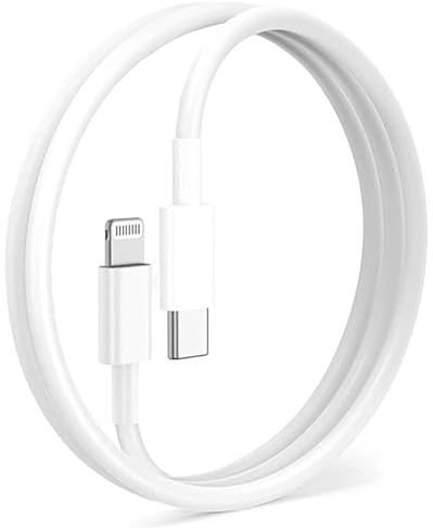 Generico Cavo da USB-C a Light-, compatibile con iPhone, 1 metro, Ricarica Rapida per iPhone 14/13/12/11/Pro/Pro Max/Mini/XR/XS/X/8/7/6s/6/5/Plus/SE/SE 2/iPad Mini 4, Bianco