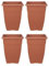 Tall Athens Plant Pot Tall Planter - 42cm Terracotta Colour SET OF 4