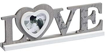 walther design Bilderrahmen grau 9 x 9 cm Love Holz-Portraitrahmen YF199D