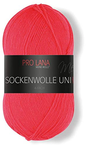 Pro Lana Sockenwolle Uni 4-fach 412 - rot