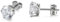 JewelryWe Zirkonia Ohrstecker Ohrringe Damen: 5mm Silber Edelstahl Gestüt Ohrringe mit Rund klarem Zirkonia Hypoallergen Klein Schlafen Ohrschmuck Geschenk für Frau Mädchen