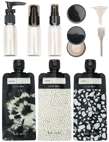 Kitsch Ultimatives Reise-Set für Damen, 11-teilig, Schwarze Krawatte, Pack of 11