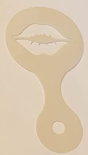 2 x Lippen Kaffeetasse Schablonen. Schablonen sind immer wieder verwendbar. Halloween Schönheit Gastfreundschaft Kosmetik.