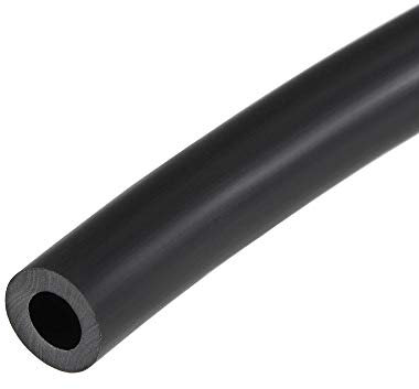 sourcing map Lubricating Oil Hose, 4mm ID x 7mm OD 3.3ft Rubber Water Hose Tubing Black