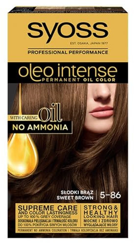 Syoss Oleo Intense - Tinte para el cabello (5,86 castaño dulce, 115 ml)