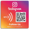 MESSAGENES | Aufkleber Folgen Sie uns Instagram mit Smart QR - NFC | 1 Quadratische Einheit | Schilder Bewertung NFC und QR Code | QR immer wieder verwendbar | Ideal für Schaufenster, Wand