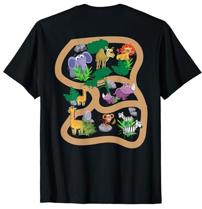 Spielteppich Safari Afrika Track Rückenmassage T-Shirt