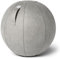 VLUV BOL Vega Sitzball, ergonomisches Sitzmöbel für Büro und Zuhause, Farbe: Cement, Ø 60cm - 65cm, Bezug aus veganem Kunstleder, robust und formstabil, mit Tragegriff