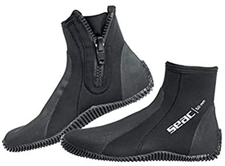 Seac Regular, 5 mm starker Neopren-Tauchstiefel mit halbstarrer Sohle und Fersen- sowie Knöchelschutz