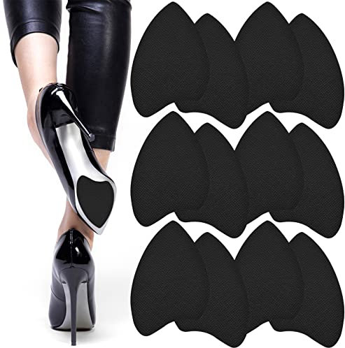 Vesaneae 12 Stück Anti Rutsch Sohle Pads, Selbstklebend High Heel Pads, Rutschfeste Sohlen-Aufkleber, Anti Slip Pads aus Gummi für Sohle, Rutschfeste Sohlen-Pads für High Heels, Stiefel (Spitz)