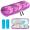 YOUSHARES Estuche Isotérmico con 2 Bolsas de Gel Frio - Bolsa Nevera Portátil para Insulina, Refrigerador Portátil de Insulina para Diabeticos (Mármol Púrpura)