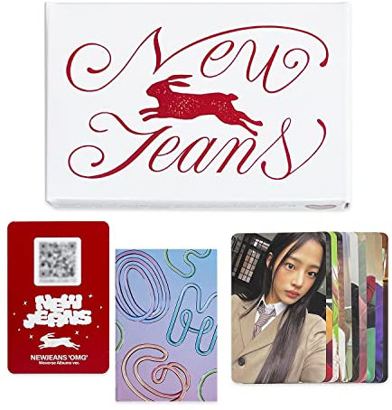 NewJeans - 1st Single [OMG] (Weverse Albums Ver.) Out Box + Lyrics + Photocards + QR Card + 3 Extra Photocards