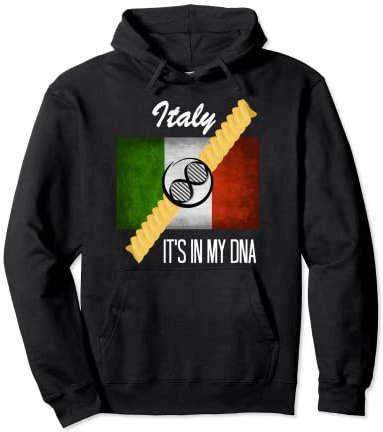 DNA Rotini Tire-bouchon spirale pour pâtes Drapeau italien Sweat à Capuche