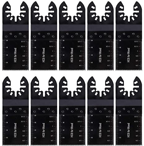 Oszillierende Sägeblätter Kit Profi Sägeblätter Kit Bi-Metall Oszillierwerkzeug Zubehör Multitool Schnellspanner 10 Stück