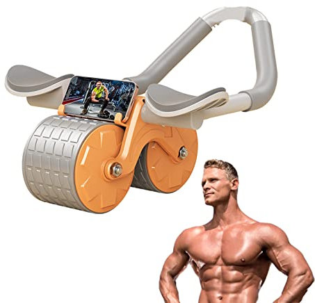 Automatisches Rebound-Bauchrad, 2023 New Wheels Ab Roller mit Ellbogenpolster für Bauchübungen und Plankentrainer, Ab Roller Wheel Trainingsgerät für Anfänger Core Workouts (B)