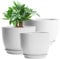 GARDIFE Pots de Fleurs de 30,5 cm, 25,4 cm, Grands Pots de Fleurs pour Plantes d'intérieur, Pots de Fleurs, Blanc