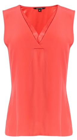Comma V-Neck-Top aus Crêpe