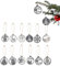 Weihnachtsanhänger mit Jute Schnur Silber im 12er Set