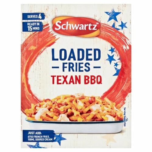 Schwartz Herb and Spices Vegetarian No Artificial Colours Preservatives | FabFinds (Loaded Fries Texan BBQ 20g, 6 Pack)
