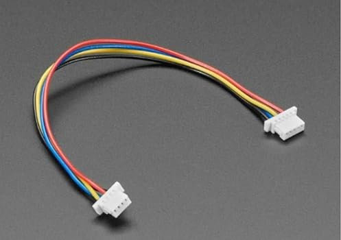 Rechteckige Kabelsätze 5-pin JST ESLOV to 4-pin JST SH STEMMA QT/Qwiic Cable - 100mm long - 4483