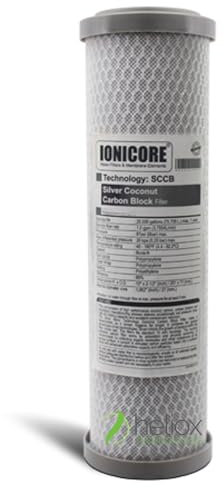 Filtro Acqua A Carboni Attivi 10 Batteriostatico Carbon Block CTO 0,5 Micron