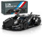 Technik Voiture Sport Blocs Ensemble, 1280 Pièces Course Construction Jeu de Maquettes, 1:14 Ensemble de Construction de Voiture de Course, Cadeau Jouet pour Enfants et Adultes (Noir)