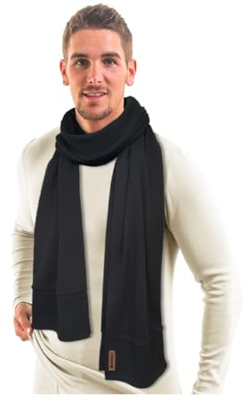 HERMKO 8840950 Schal aus Merinowolle/Tencel für Damen und Herren