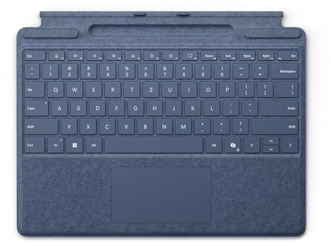 Microsoft Surface Pro 13 Keyboard mit Stiftaufbewahrung | Saphirblau | QWERTZ | kompatibel mit Surface Pro 13 ab Surface Pro 8