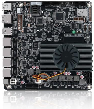 MNBOXCONET NAS Motherboard 12th Gen N100 Processor Low Power, 8GB RAM 128GB SSD, UHD Graphics, Firewall Mini-ITX NAS Board, 4 x i226V 2.5GbE LAN, Dual M.2 2280 NVMe Slot, USB3.0