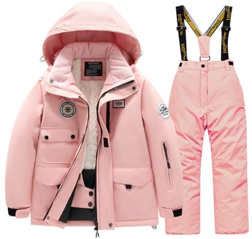 Tumaron Kids Girls Ski Suits For 13-14 Years Snowboarding Windproof Jacket And Pants Set