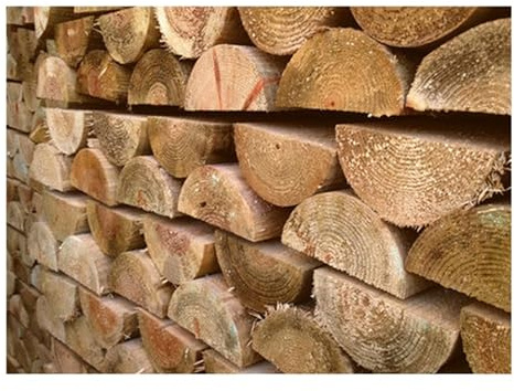 F&G Supplies Half Round Fence Posts 1.8m x 100mm Pressure Treated 10 Pack