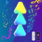Lampe Murale de jeu LED Triangulaire - 3 pcs Panneaux Lumineux Triangulaires, Smart RGB Modulaires Music Sync Light Contrôle avec App Telecommande, Gaming Setup DIY Creative Appliques Murales