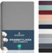 Barbons Drap Housse 120x190 cm / 120x200 cm, 100% Coton Draps Housses Certifié Oeko-TEX Premium Drap-Housse en Jersey pour Matelas Bonnet jusqu'à 25 cm - Gris Clair 120 x 190/200 cm