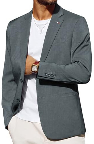 PJ PAUL JONES Sakko Herren Sportlich Freizeit Modern Anzugjacken Regular Fit Business Blazer (XL, Grau)