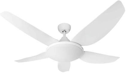 Brightium Ventilador de Techo DC Blanco LED 5 Aspas 132 cm, ideal para climatización y decoración en espacios interiores.