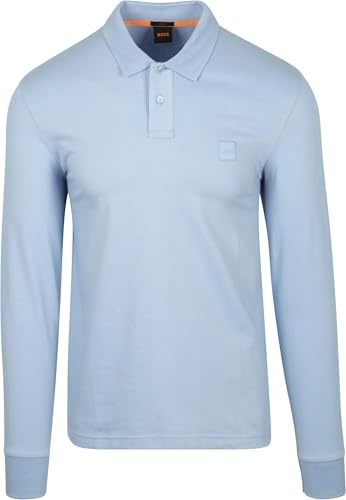 BOSS Men's Passerby Slim Fit Stretch Cotton Pique Polo Shirt, 470open Blue, L