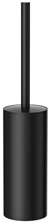 Toilet Brush and Holder Set, Toilet Bowl Brush with Heavy Duty 304 Stainless Steel Base and Extra Long Handle, Toilet Bowl Cleaners Brush for Bathroom (Matte Black)