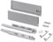 Emuca - Schubladen-Kit für Küche und Bad mit 3D-Regelung, Höhe 178mm, Tiefe 450mm, 40 Kg, sanftes Schließen, Panels nicht enthalten, Stahl, Grau