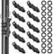 prota Ganci magnetici Keeper, 10 pezzi per canna da pesca con 2 misure di anelli in gomma, gancio magnetico per canna da pesca Lure Magnetic Hooker, supporto magnetico per esca per attrezzi da pesca