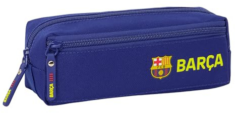 safta FC Barcelona 1. Team 25/26, kleines Federmäppchen für Kinder, ideal für Kinder im Schulalter, bequem und vielseitig, Qualität und Widerstandsfähigkeit, 22 x 6 x 8,5 cm, blau/Granate, M, Casual