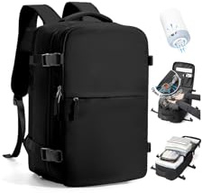 SZLX Zaino Ryanair 40x30x20 Sottovuoto con Pompa Zaino da Viaggio 40x30x20 Wizzair Bagaglio a Mano 40x20x25 Ryanair Donna Borse da Cabina per Easyjet 45x36x20 Uomo Zaino Laptop 14 Pollici Valigia