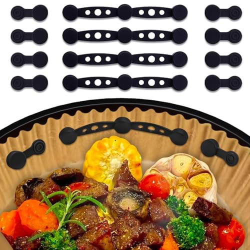 Torven [2/4 Stück] Silikon Magnete für Airfryer Backpapier - Airfryer Magnete für Backpapier Verhindern Backpapier von Abdeckung Lebensmitteln, Heißluftfritteuse Accessoires für Ninja,Philips,Cosori
