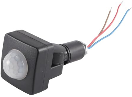 Durlo Outdoor Black PIR Sensor, AC85-265V 10mm PIR Infrared Motion Detector, Infrared Lighting for Night Use with Lights