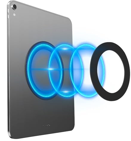 Tablet Wall Mount Magnetic, Ipad Wall Mount for Home Office Car Gym Kitchen Compatible with iPad Pro Mini Air, and Most Tablets Sleek Black Design Magnetic Pad Wall Mount Versatile Tablet Holder