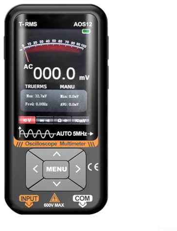 Digitales Oszilloskop-Multimeter, 2-in-1, mit 8,1 cm (3,2 Zoll) Farb-TFT-Bildschirm, leicht zu transportieren, Anti-Verbrennungs-Design für elektrische Tests