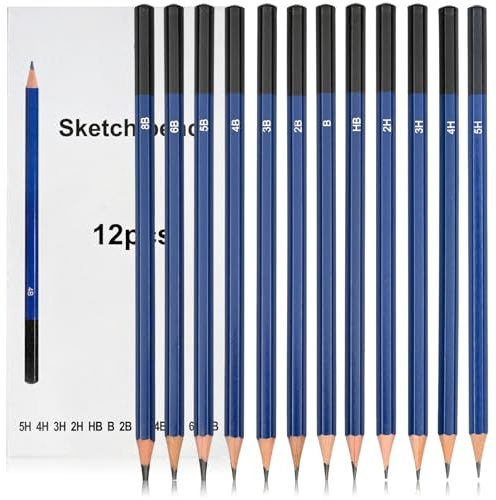 JYSNOW Zeichenbleistiftes, Robuster Stiftschaft aus Massivholz | Zeichenbleistifte aus Massivholz mit Reiner Graphitmine, Langlebig, Leicht zu Spitzen und Ideal für Skizzen und Kunst.