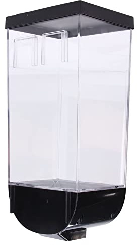 Phefop Quadratischer Trockenfutterspender, an der Wand Montierter Getreideaufbewahrungsbehälter mit Großem Fassungsvermögen, Perfekt für Müsli und Wäscheperlen in der Küche (1.5L)